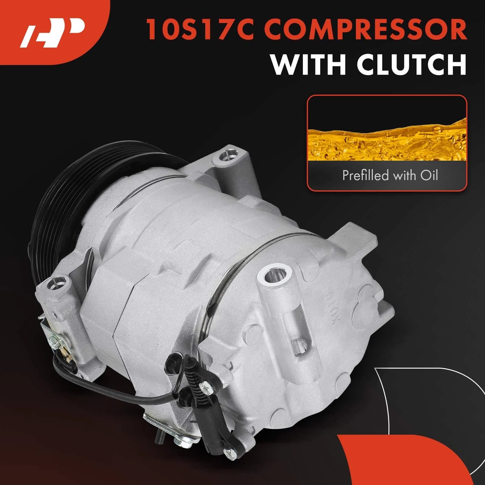 A/C Compressor with Clutch for Mercedes-Benz Sprinter 2500 3500 (2007-2018)