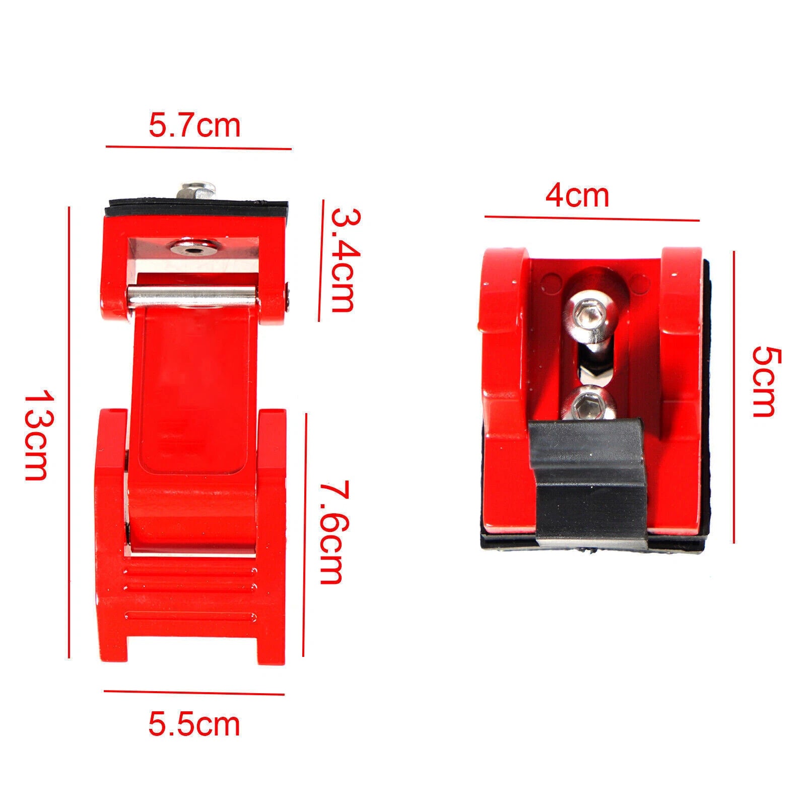 Pair Red Skull Hood Latches with Lock Catch Kit for Jeep Wrangler JK (2007–2018)