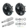 Square Trailer Hub with Bearing Kit for 3500 lbs Axle (5 on 4.5")