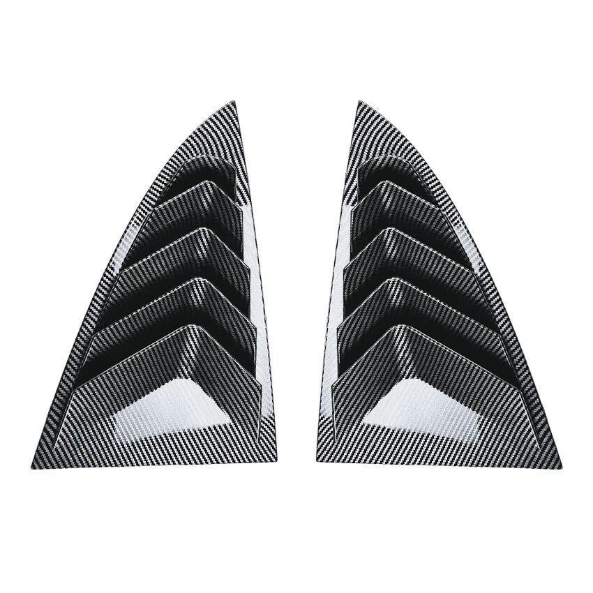 Carbon Look Rear Side Window Louver Shutter Cover for Tesla Model 3 (2024–2024)
