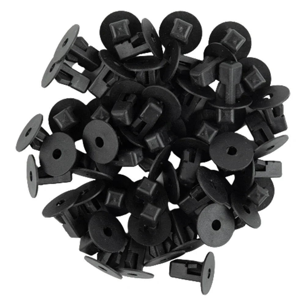 50 Fastener Nylon Nut Fender Liner Screw Grommets for Toyota Retainer