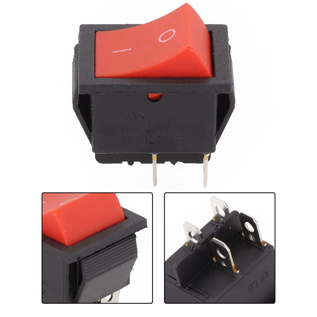 KCD4 Boat Shaped Switch with Red Light Indicator for Automotive