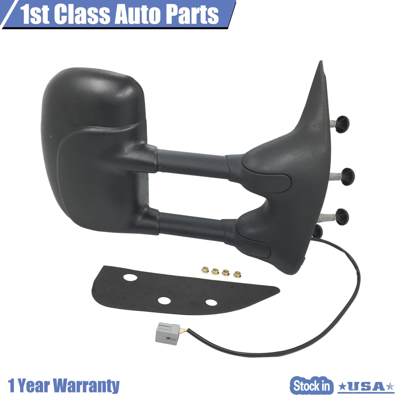 Right Towing Power Mirror Dual Arm Telescoping for Ford E350 (2009–2016)