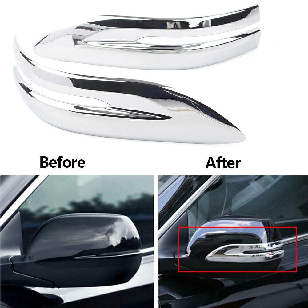 2Pcs Chrome Rearview Side Mirror Cover Trim for Honda CR-V (2012–2021)