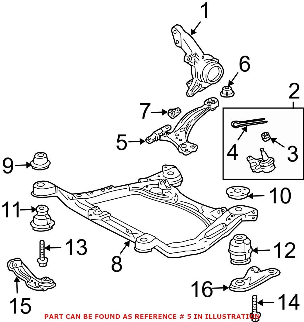 Front Driver Left Lower Suspension Control Arm for Lexus RX330 RX350 (2004–2006)