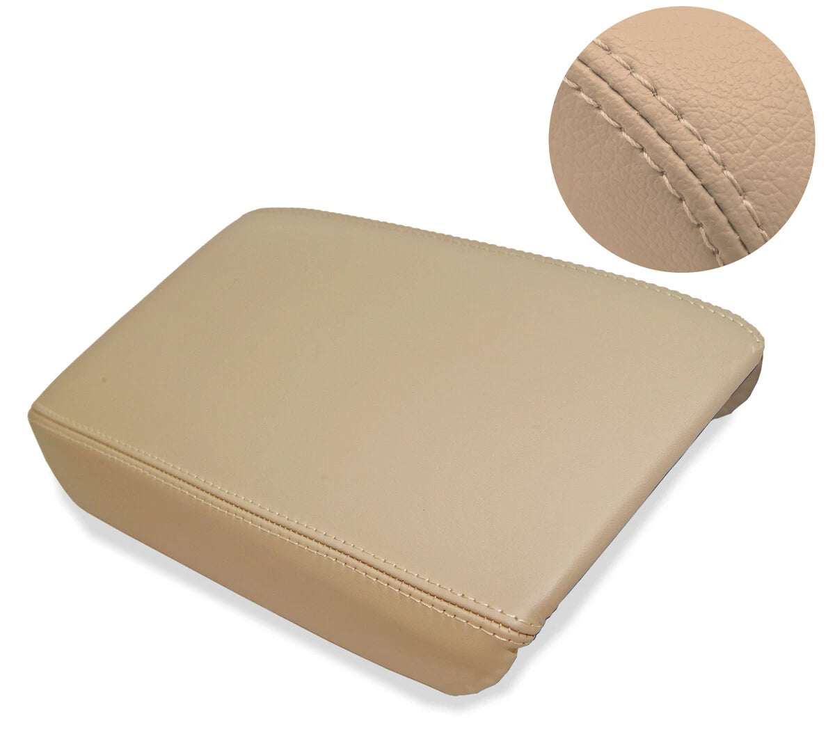 Center Console Lid Armrest Cover for Acura TSX (2009–2014) Beige PVC Leather