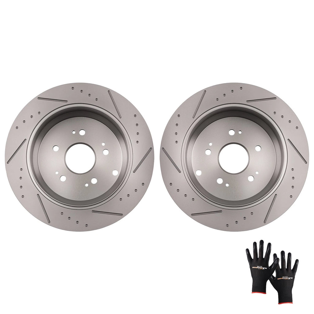 Rear Brake Rotors Pair for Acura RDX (2007–2018) / Honda CR-V (2005–2016) S31372