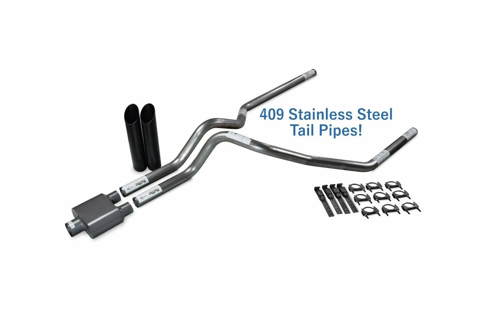 Stainless Dual Exhaust Kit for Ford F-150 (1987–1997)