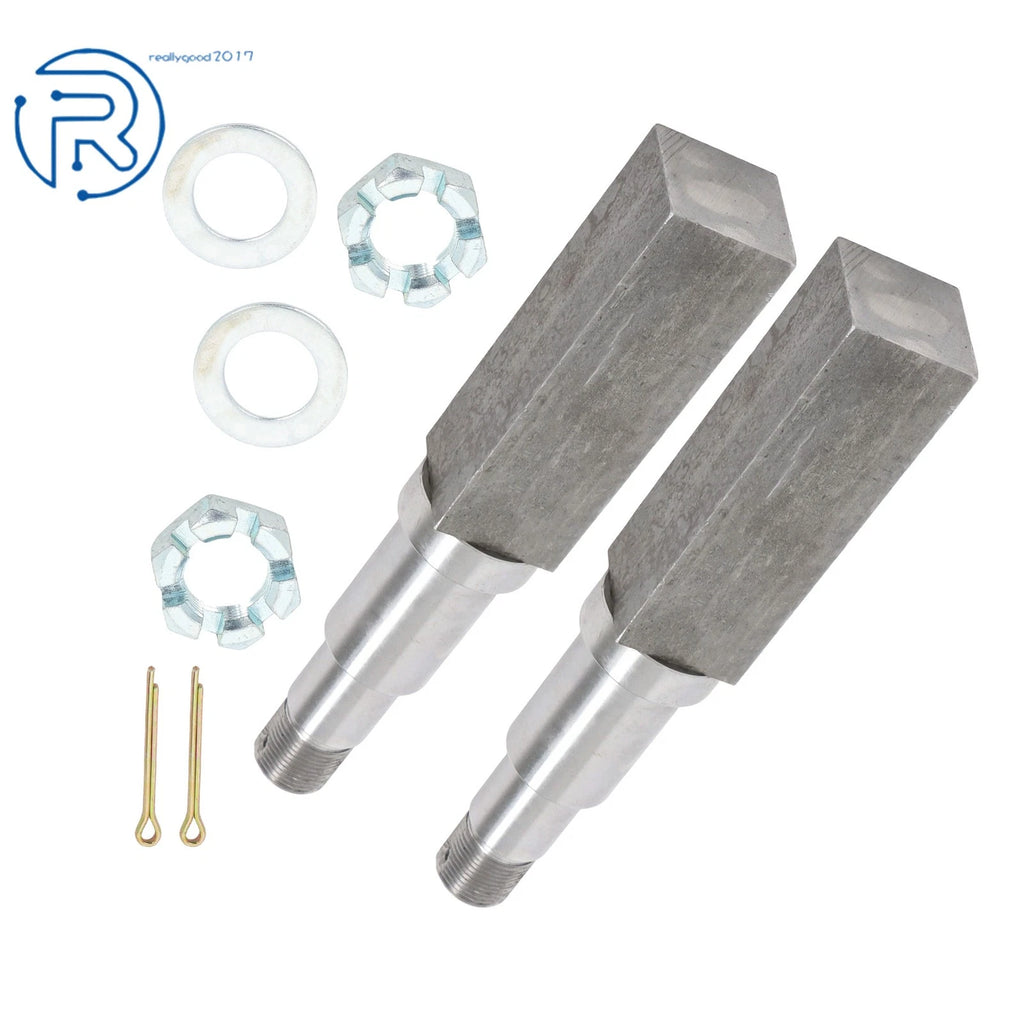 Pair of 9.5" x 1.5" Square Spindles for 3500 lbs Trailer 