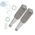 Pair of 9.5" x 1.5" Square Spindles for 3500 lbs Trailer 