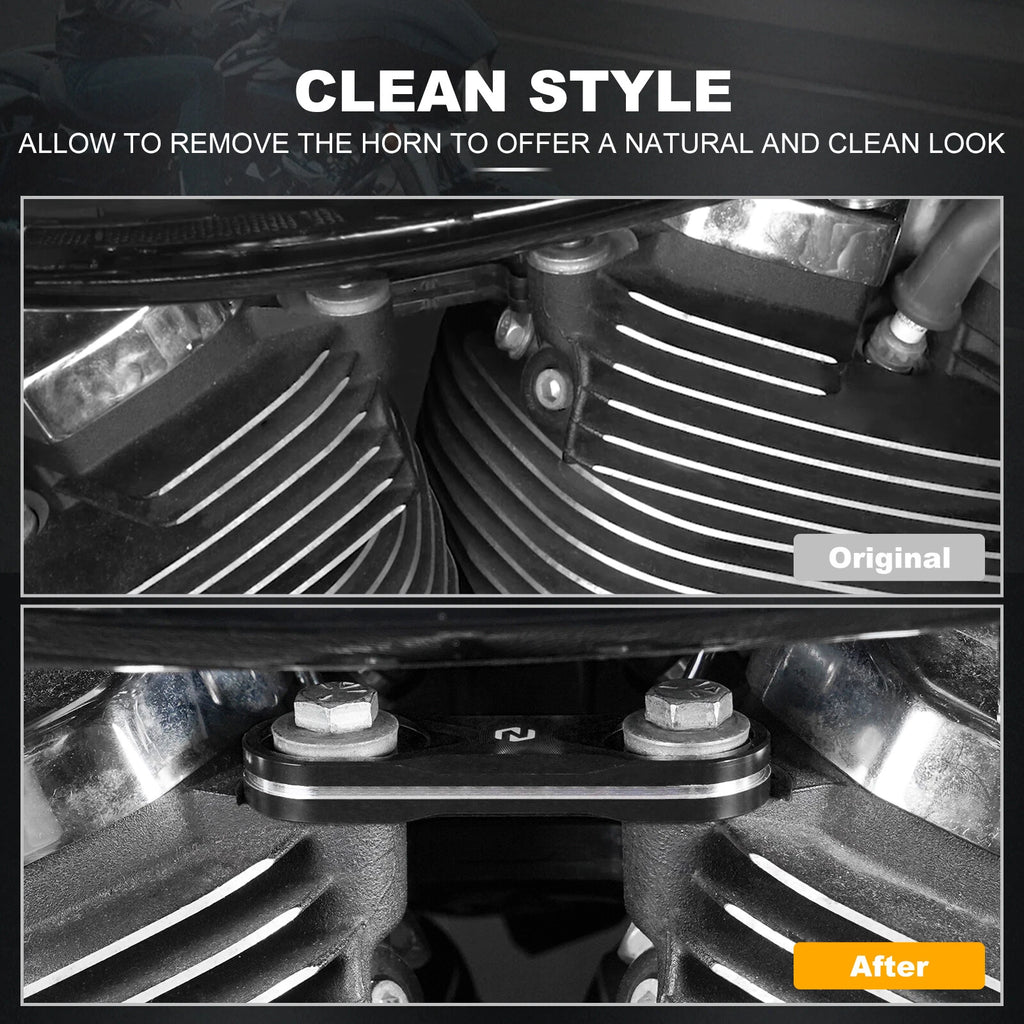 CNC Horn Relocation Plate for Harley Street Glide FLHX FLHXS CVO FLHXSE (2014–2023)