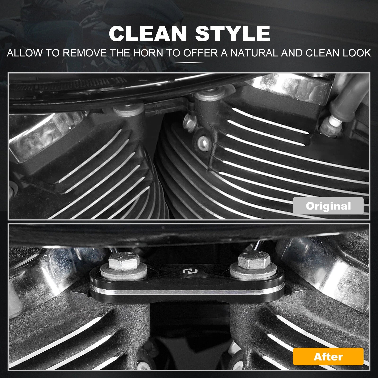CNC Horn Relocation Plate for Harley Street Glide FLHX FLHXS CVO FLHXSE (2014–2023)