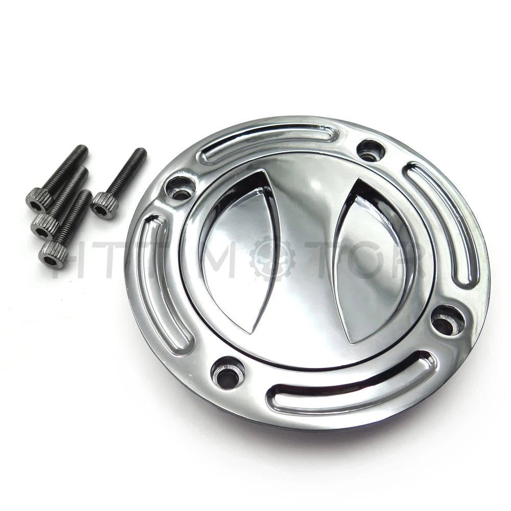 Chrome Keyless Gas Cap for Suzuki GSXR1000 (2001–2002) / Hayabusa (1999–2007)