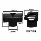 T Duct Connector 161x108x98mm for Diesel Heater Ventilation (2010–2023)