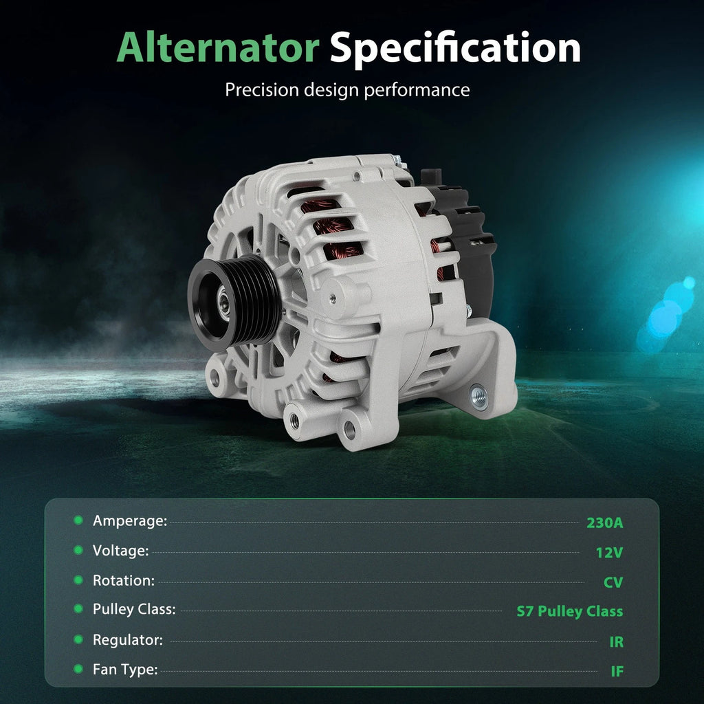 230A Alternator with 7-Groove Pulley for BMW X5 (2007–2010)
