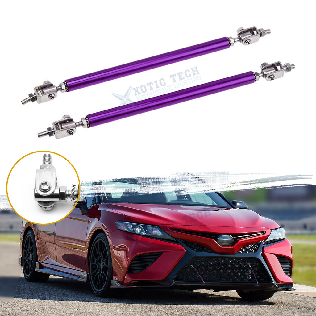 Purple Alloy Racing Bumper Lip Support Rods for Universal (8–11") (2-Pack)