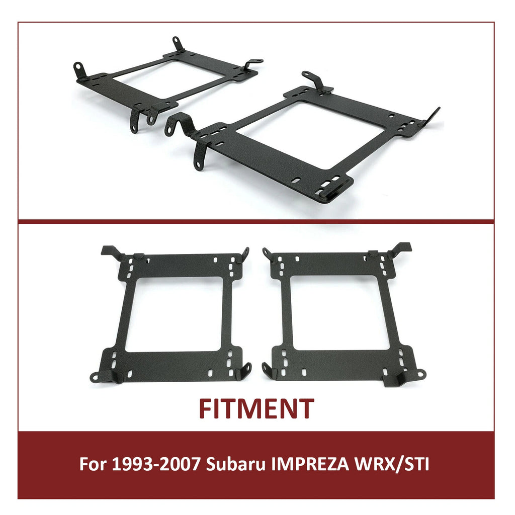 Set of 2 Racing Seat Base Bracket Rails for Subaru Impreza WRX STI (1993–2007)
