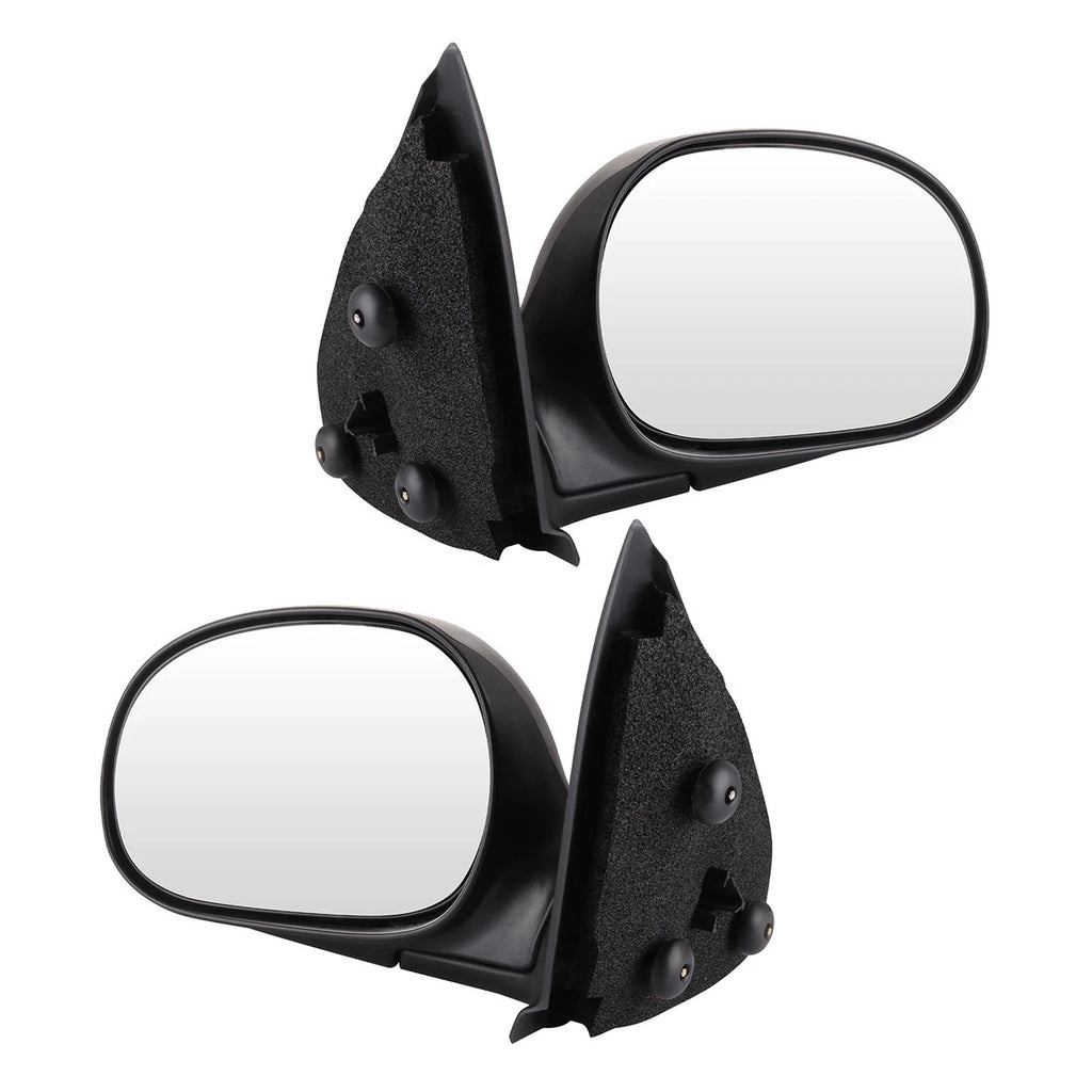 Set of 2 Black Manual Fold Mirrors for Ford F150 (1997–2004)