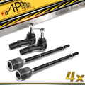 Set of 4 Inner & Outer Tie Rod Ends for Ford Taurus Mercury Sable (1996–2007)