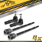 Set of 4 Inner & Outer Tie Rod Ends for Ford Taurus Mercury Sable (1996–2007)