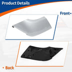 Front Car Bumper Tow Hook Cover for Mercedes-Benz CLS (2012-2018) Silver Tone