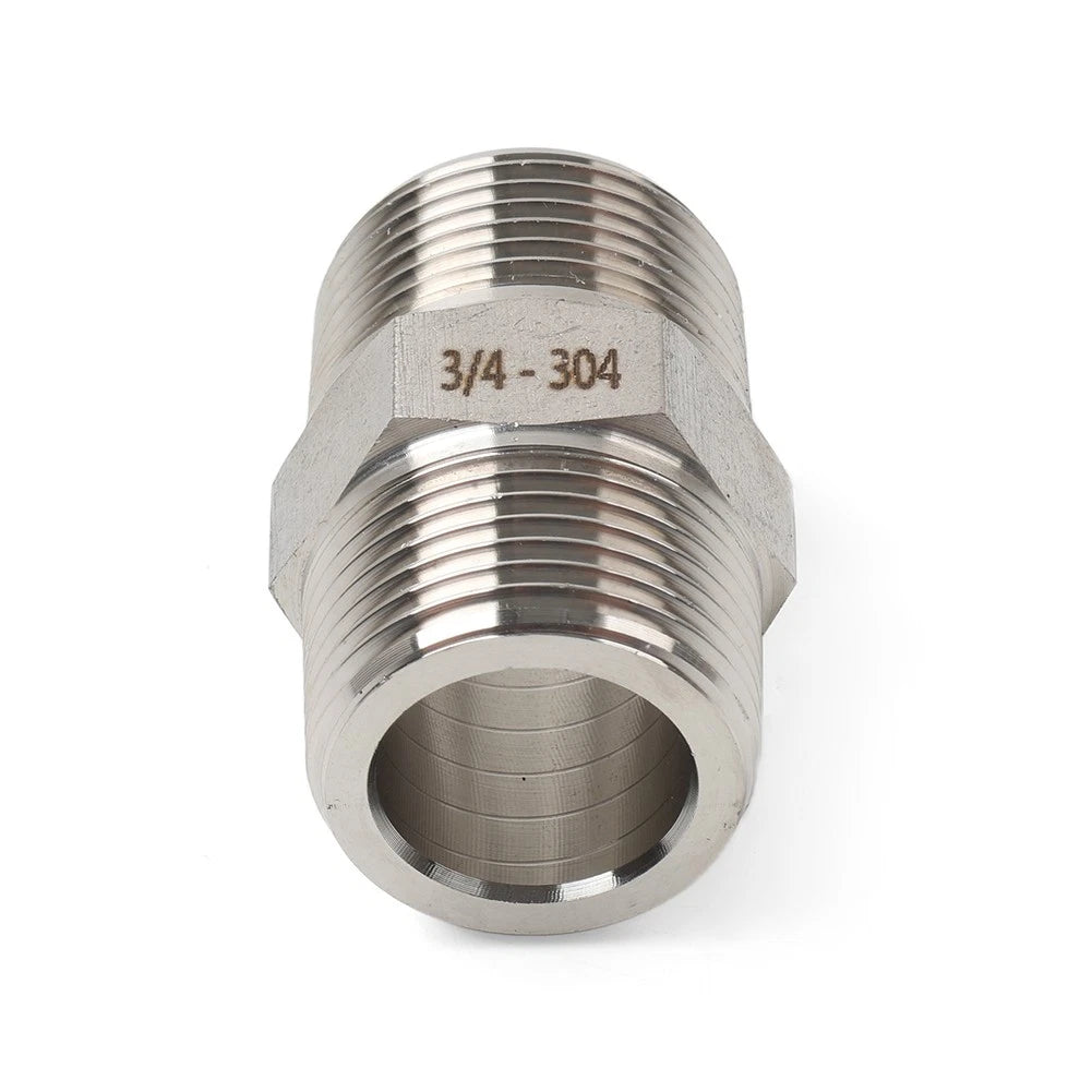 3/4" BSPT Male to 3/4" BSPT Male Stainless Steel Pipe Fittings Connectors