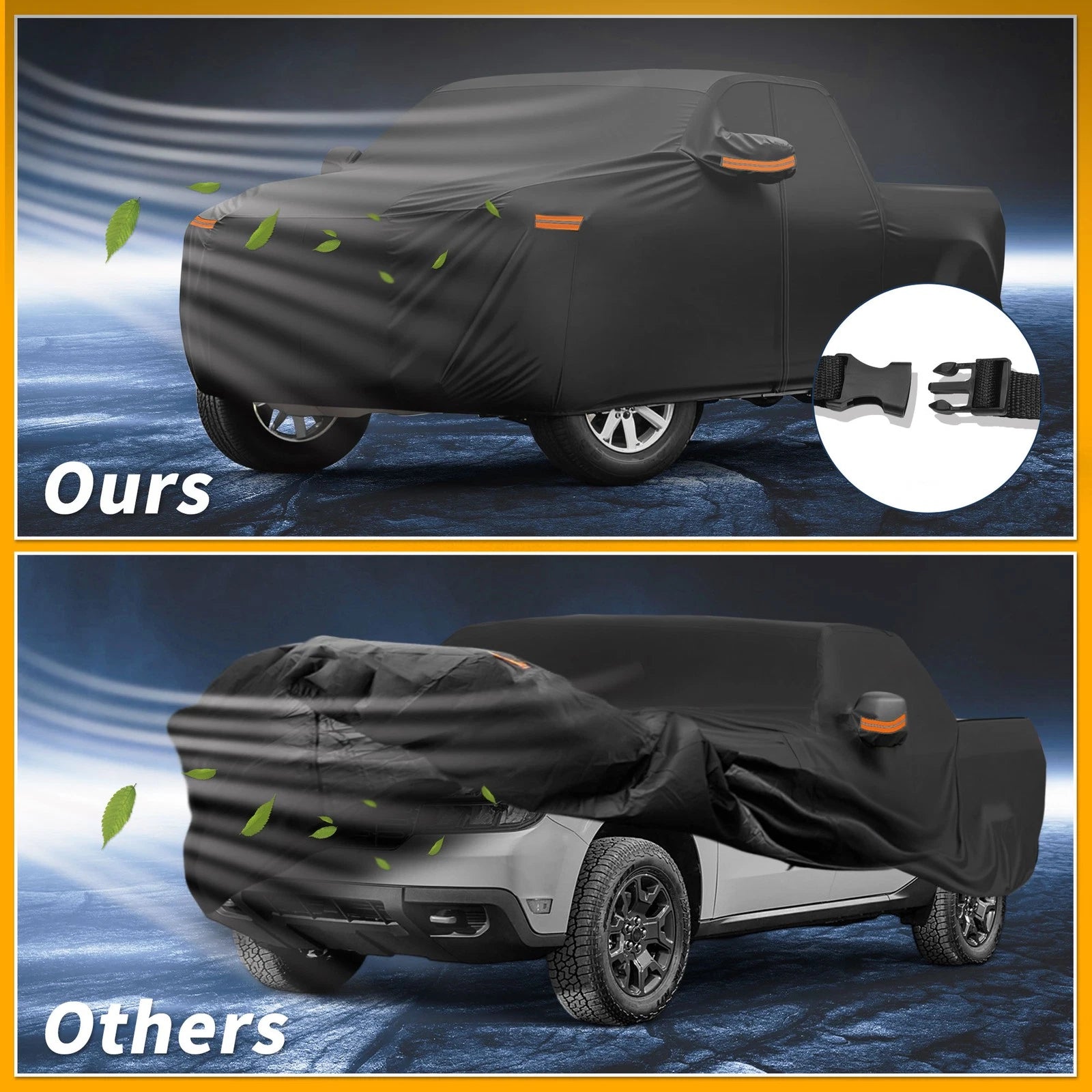 Waterproof Car Cover for Ford Maverick (190T-PU, Black)