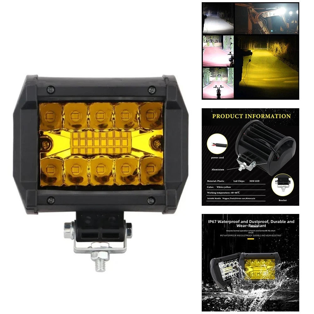 60 Watt LED Work Light Bar for SUV Truck Offroad (2010–2023)