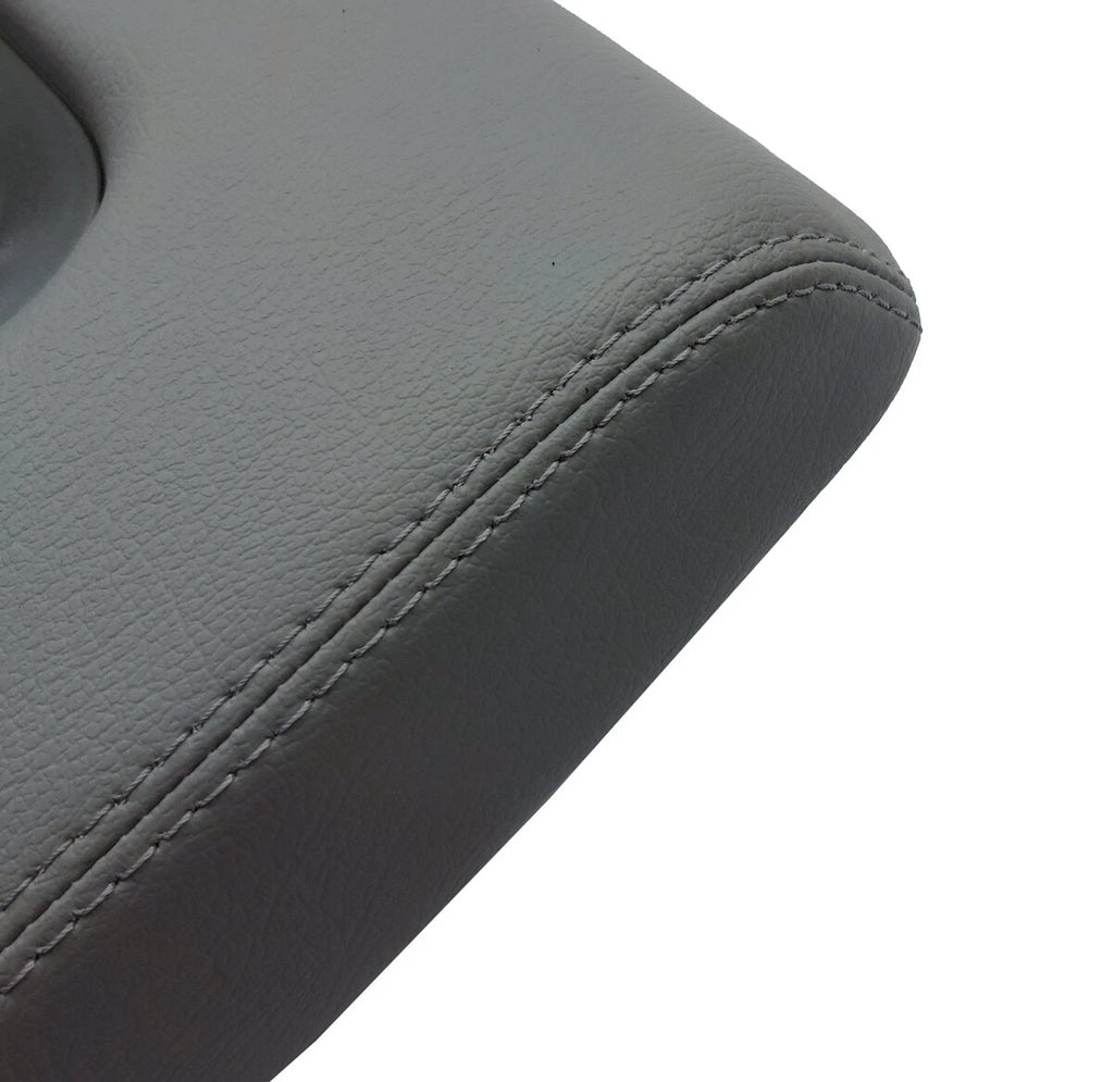 Center Bench Lid Armrest for GMC Sierra (2014–2019) Medium Gray PVC Leather