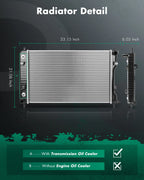 Radiator for Chevrolet Equinox (2010–2017), GMC Terrain (2010–2017), Suzuki XL-7 (2007–2009)