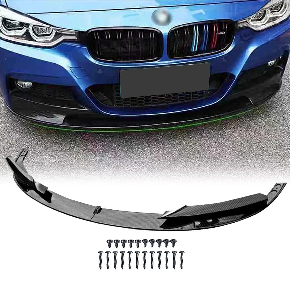 Carbon Fiber Front Bumper Lip Spoiler for BMW F30 3 Series (2012–2018)