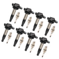 8x Ignition Coils & Spark Plug for Land Rover Range Rover Sport (2006–2009)