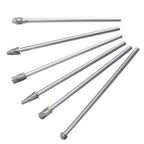 6pcs 10mm Rotary Aluminum Cut Burrs 6mm 1/4" Shank Long Reach Carbide