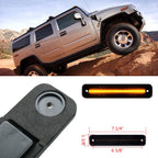 Set of 2 Front Amber LED Fender Side Marker Signal Lights for Hummer H2 (2003–2009)