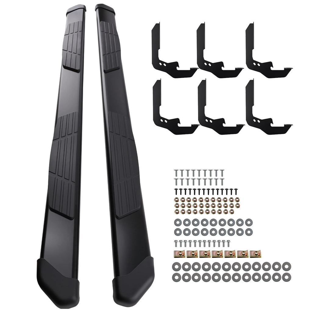 Running Boards Nerf Bars for Silverado Sierra 1500 Crew Cab (2019–2026) 6" Non-Slip