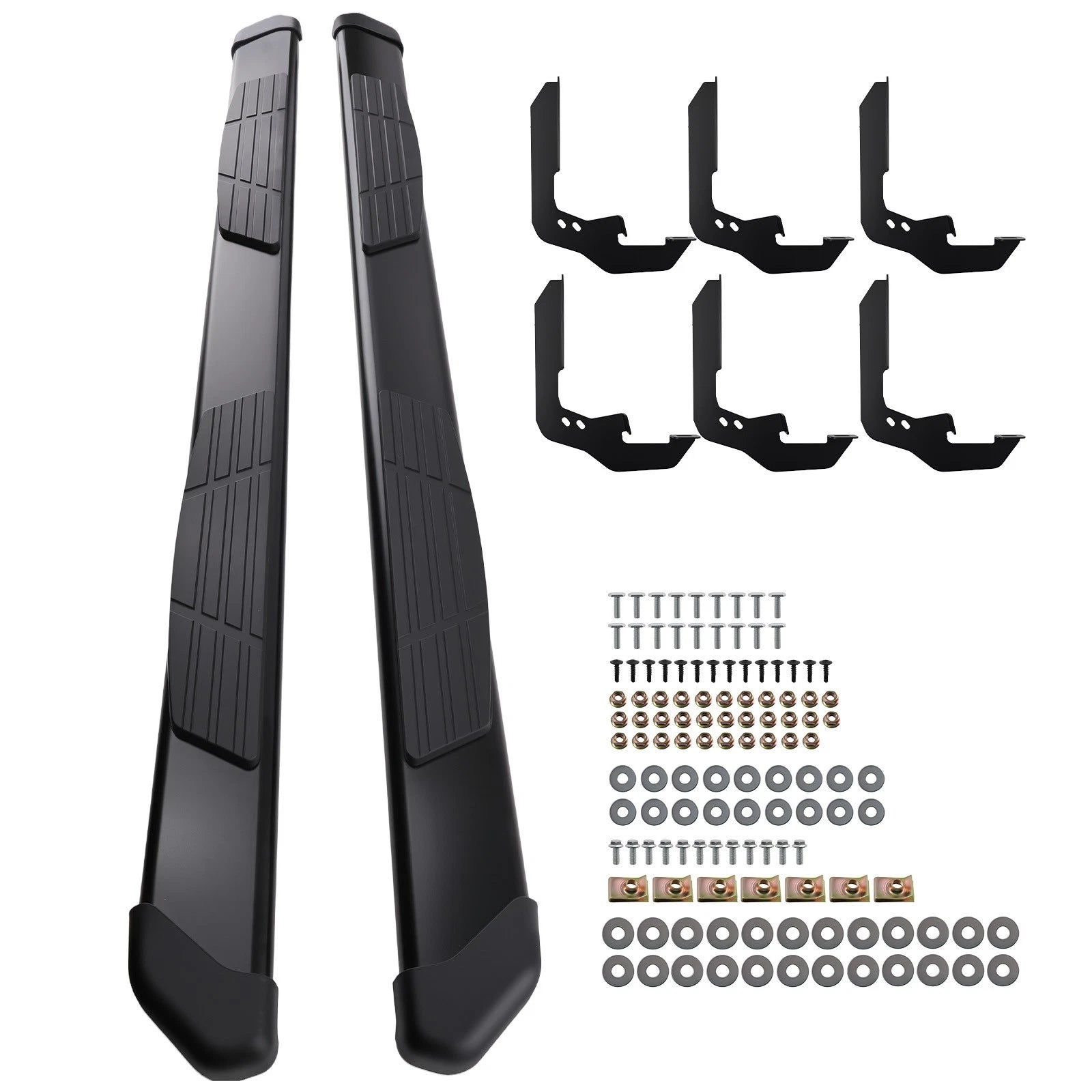 Running Boards Nerf Bars for Silverado Sierra 1500 Crew Cab (2019–2026) 6" Non-Slip
