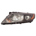Replacement Black Driver Side Halogen Headlight Assembly w/o LED