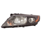 Replacement Black Driver Side Halogen Headlight Assembly w/o LED
