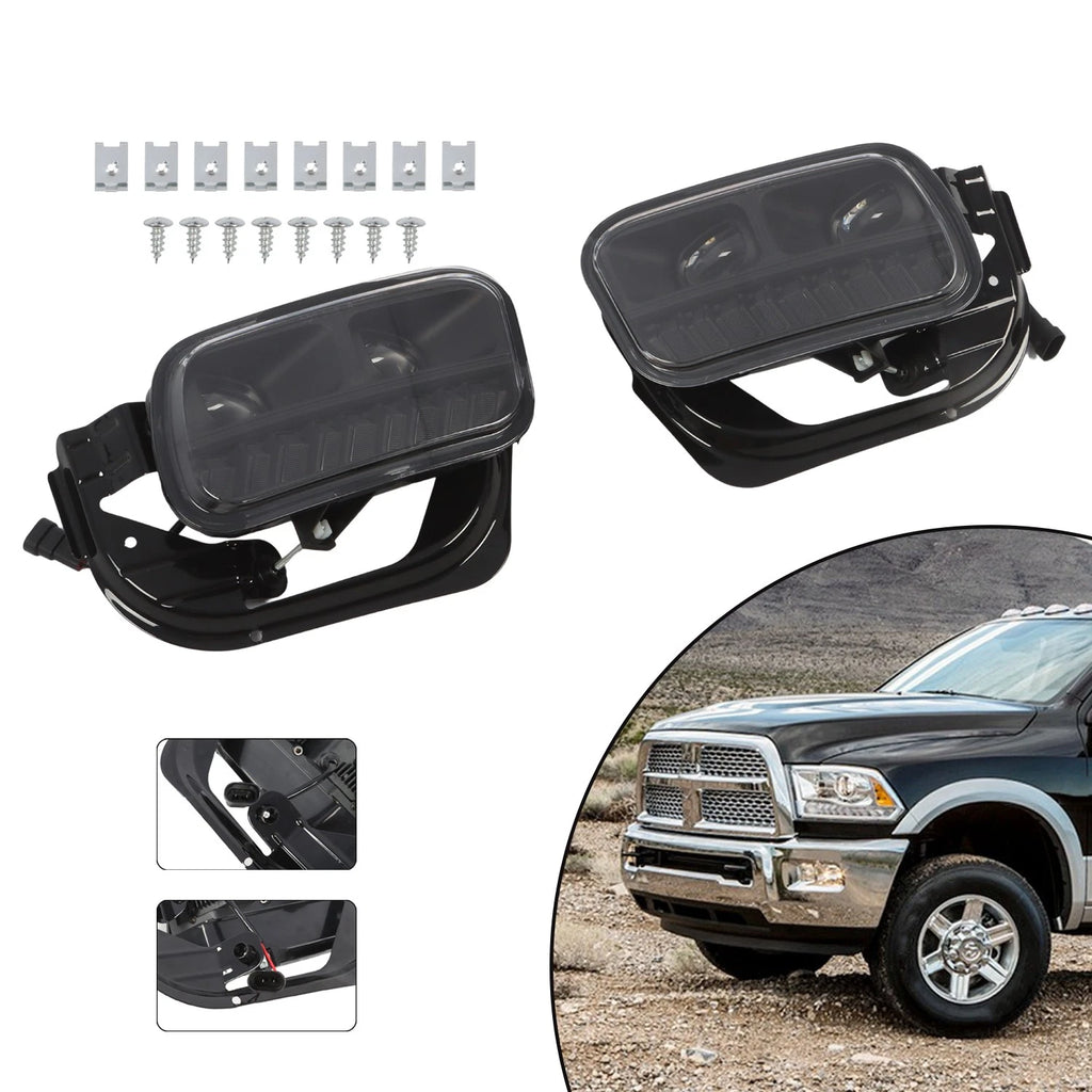 LED Fog Lights for Dodge Ram 1500 2500 3500 (2009–2018) Bumper Lamps