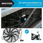 12V 120W 16 Inch Electric Radiator Cooling Fan Universal (2002–2023)
