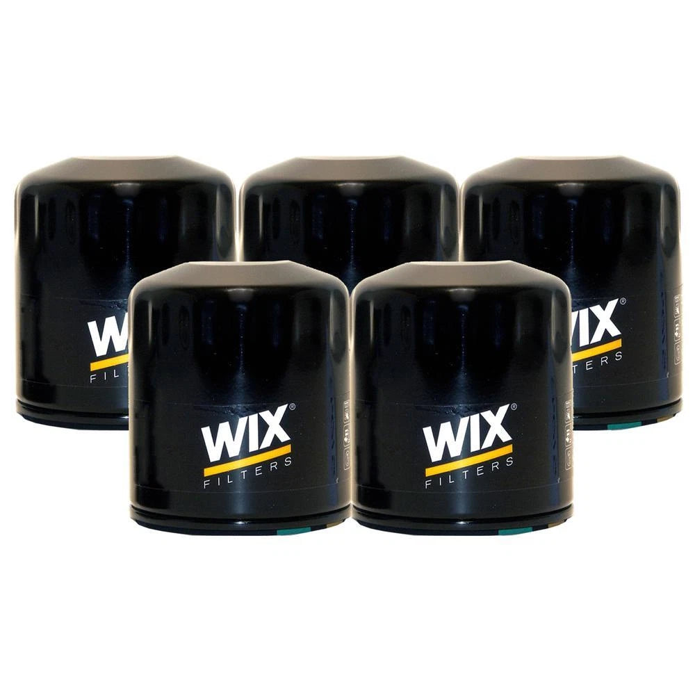 Set of 5 Wix 51042 Engine Oil Filters for (Spin-On)