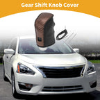 Gear Shift Knob Cover for Nissan Altima (2019–2024) Brown Carbon Fiber