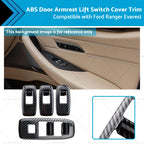 ABS Door Armrest Lift Switch Cover Trim for Ford Ranger Everest (2015–2022)