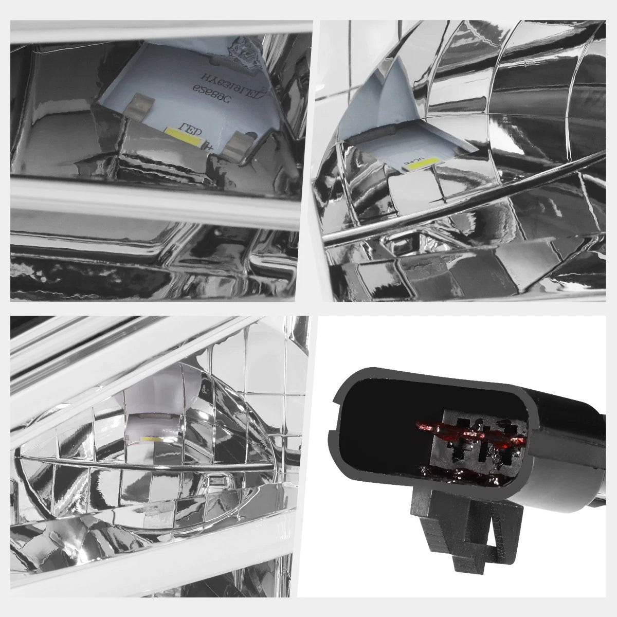 Full LED Chrome Housing Fog Lights for Volvo VNL (2018–2024)