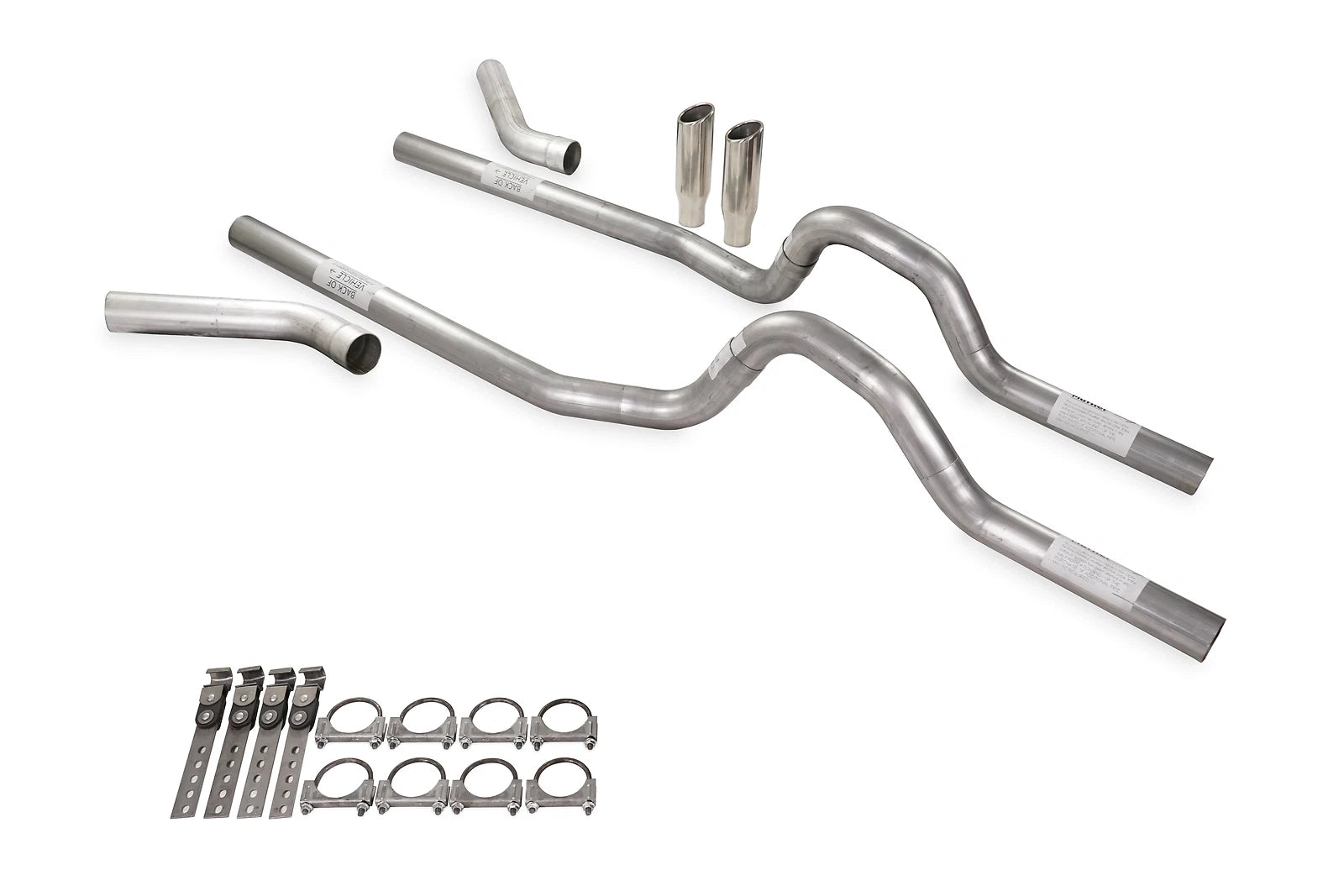 Dual Exhaust Kit 2.5" No Muffler Corner Exit for GM C/K 10 1981–1987