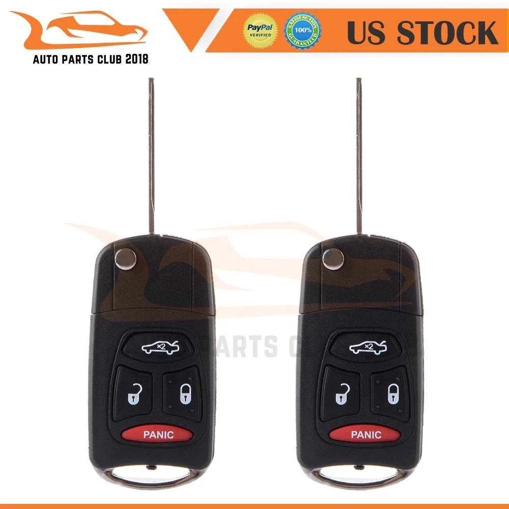 2X Keyless Key Fob Remote Case Shell for Jeep Wrangler Patriot (2009–2012)