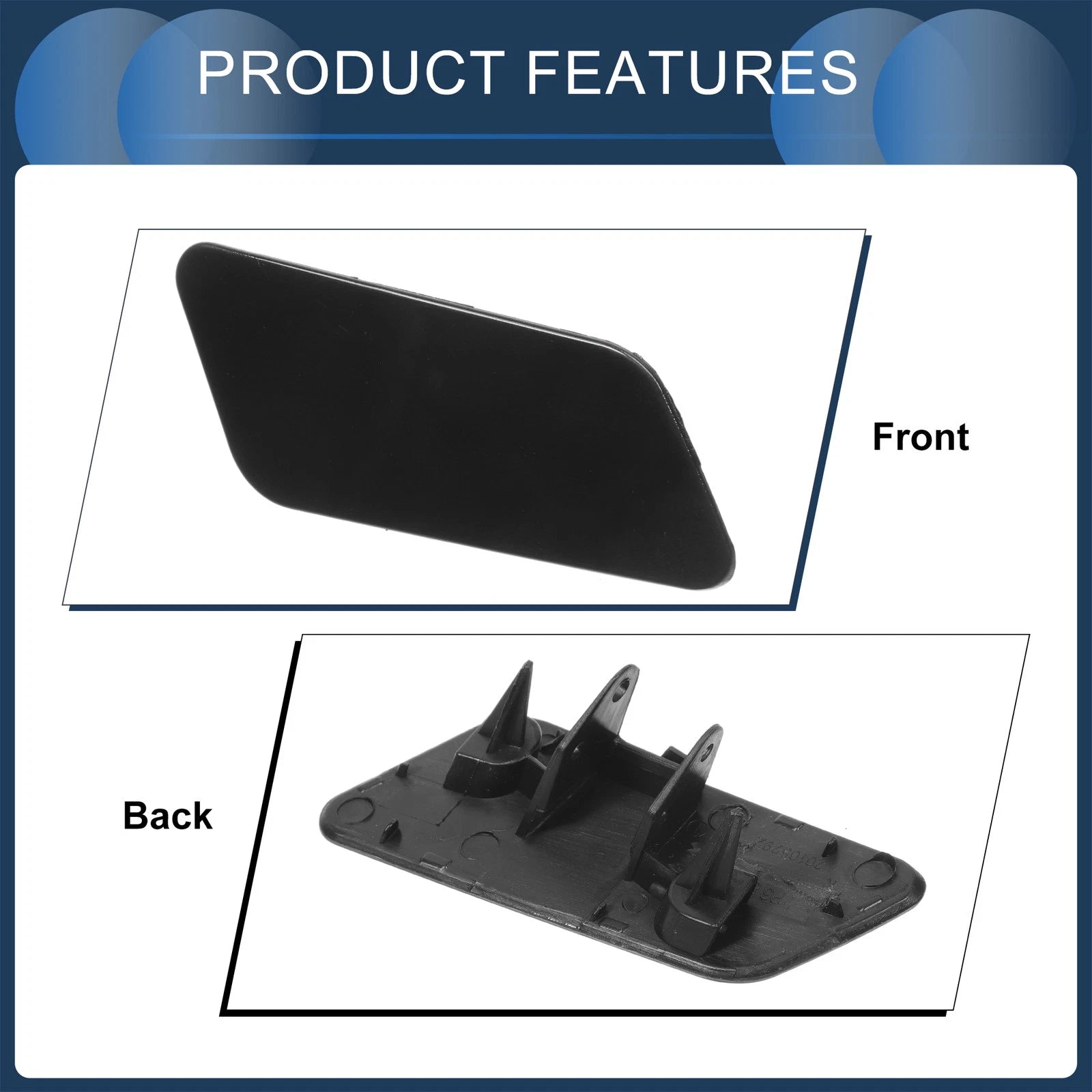 Front Right Washer Nozzle Cover Cap for Volkswagen Touareg (2011–2014) 1 Pcs