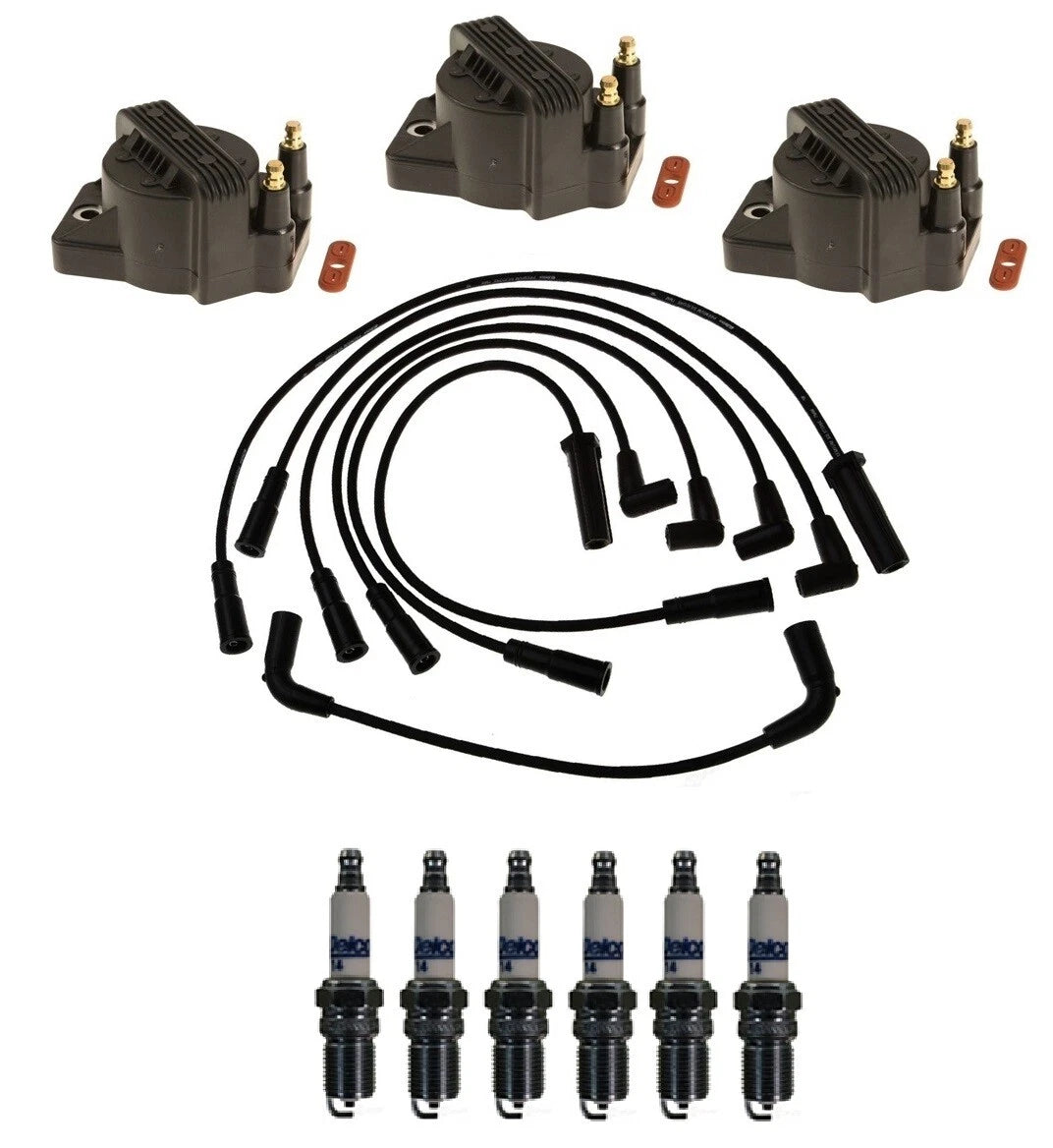 3X Ignition Wires & 6 Spark Plugs Kit ACDelco for Chevrolet Malibu (1998–1999)