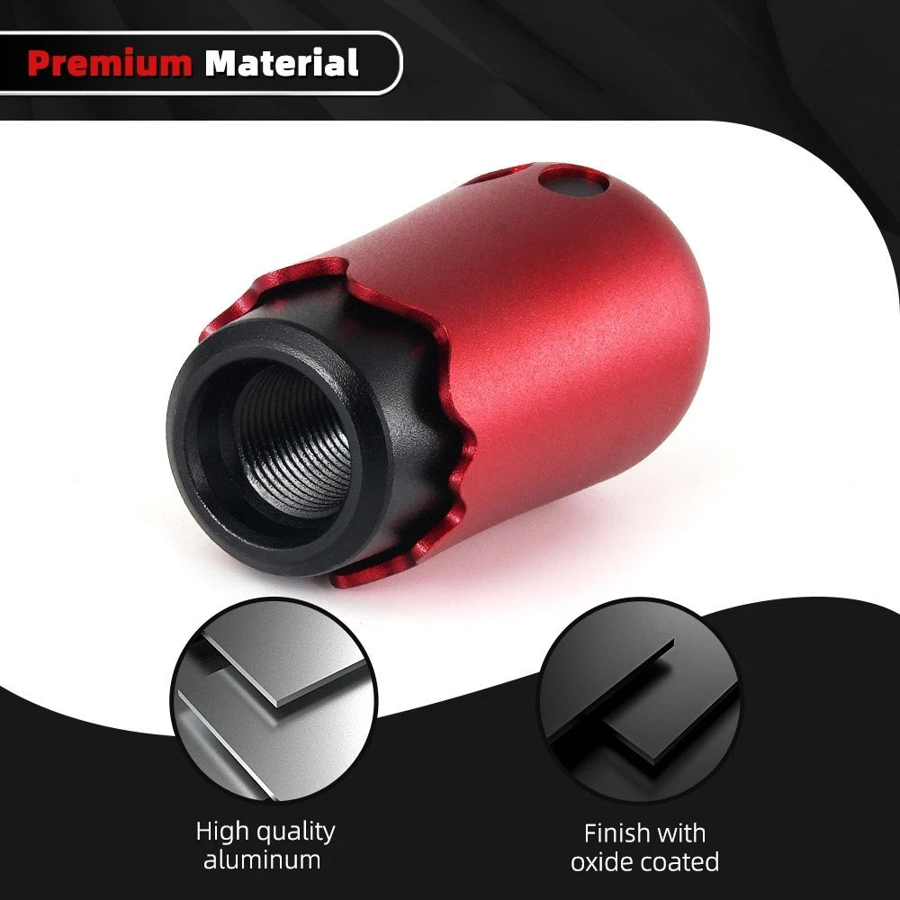 Aluminum Red JDM Ghost Manual Gear Shift Knob for Universal Fit (No Year)