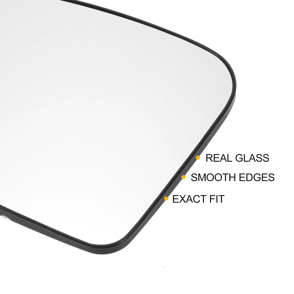 Left Side Heated White Mirror Glass for Toyota Prius (2009–2016)